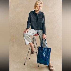 NWT Sezane Betty Cardigan - Charcoal Grey - Small